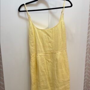 Quince linen Yellow Sleeveless Dress. Size M. Worn once.